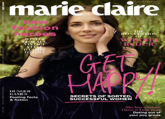 Winona Ryder en la portada de Marie Claire