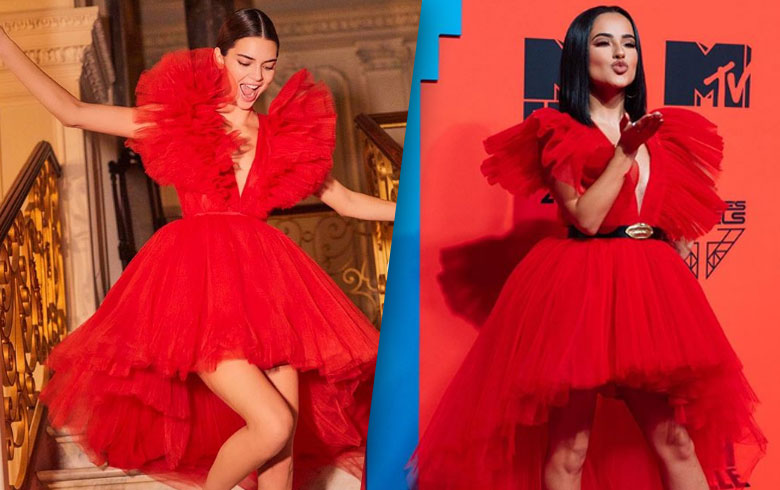 Becky G usó el mismo vestido que Kendall Jenner