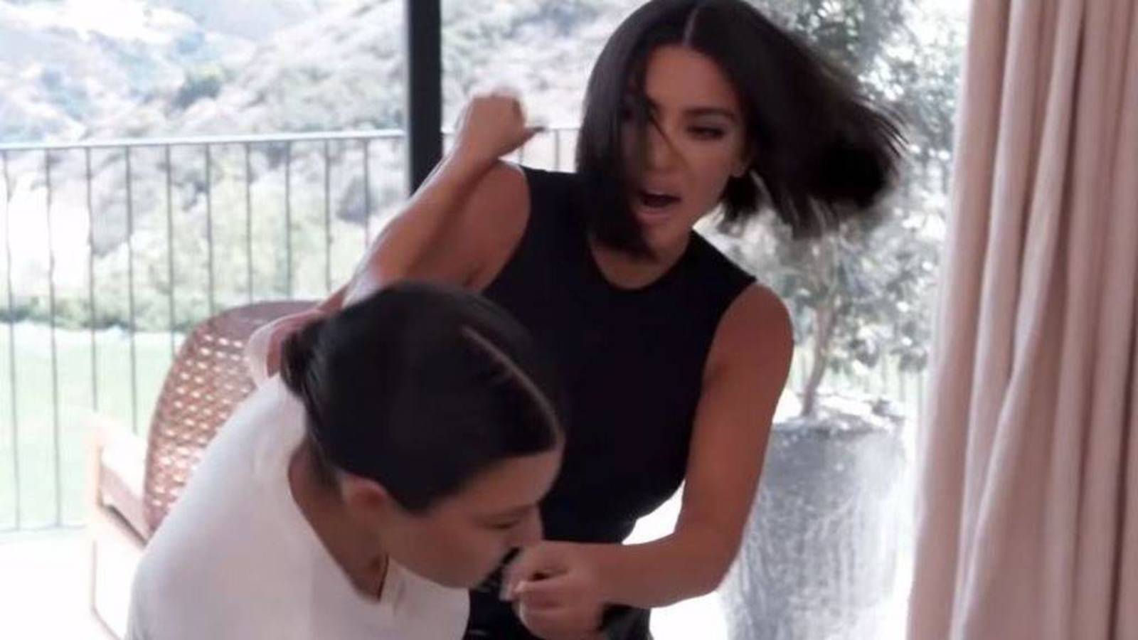 La relación de Kim Kardashian y su hermana Kourtney