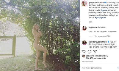 Gwyneth Paltrow posó desnuda para celebrar sus 48